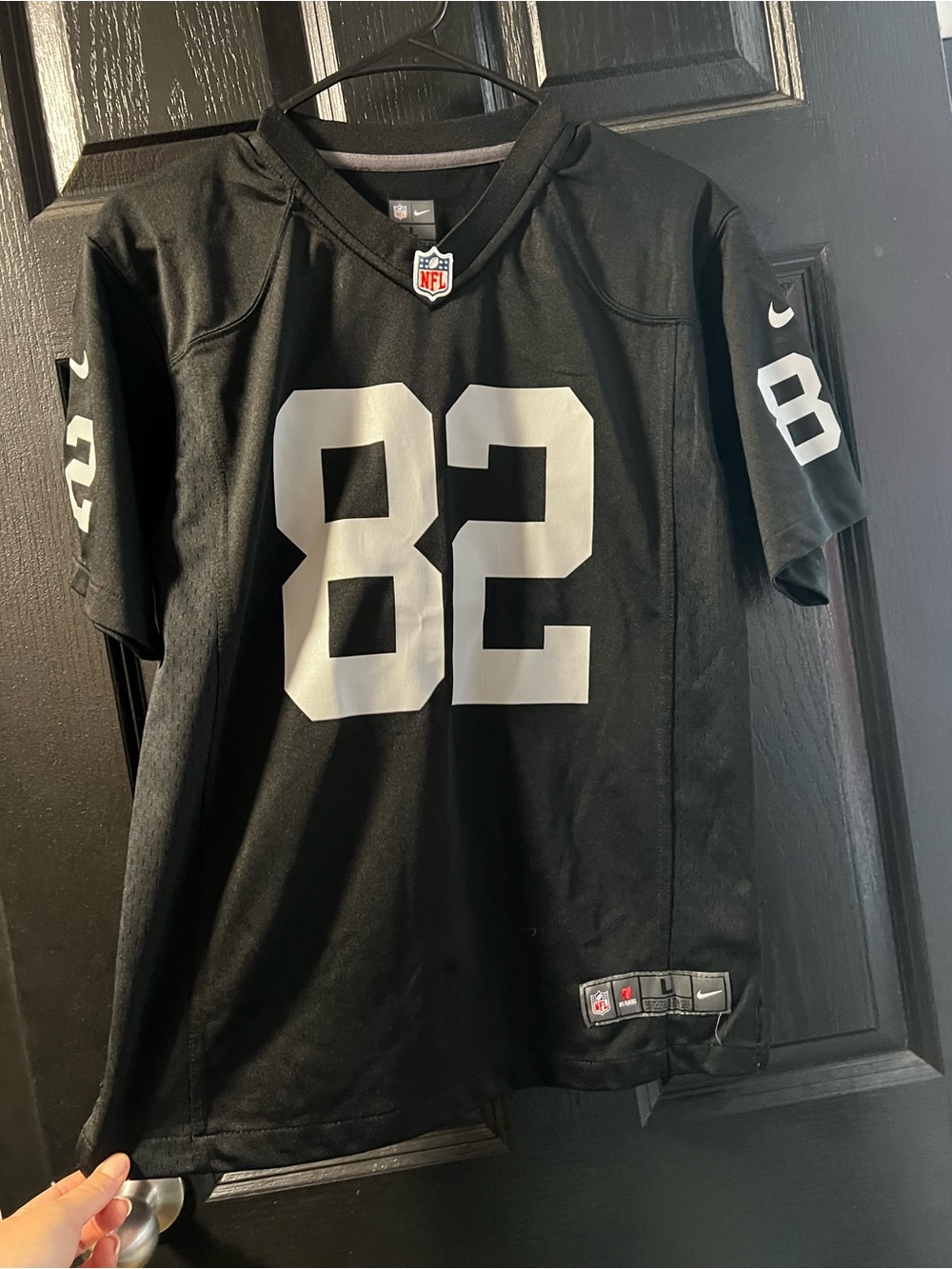 NFL Black Jersey #82 with White Numerals
